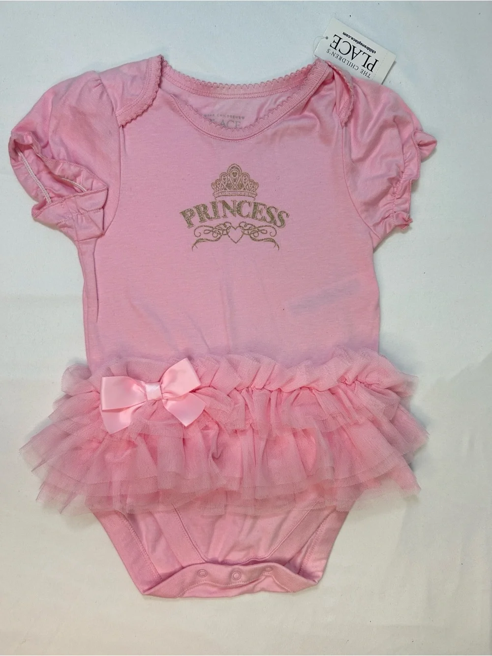 The Childrens Place Pink 'Princess' Tutu One-Piece - Baby Girls